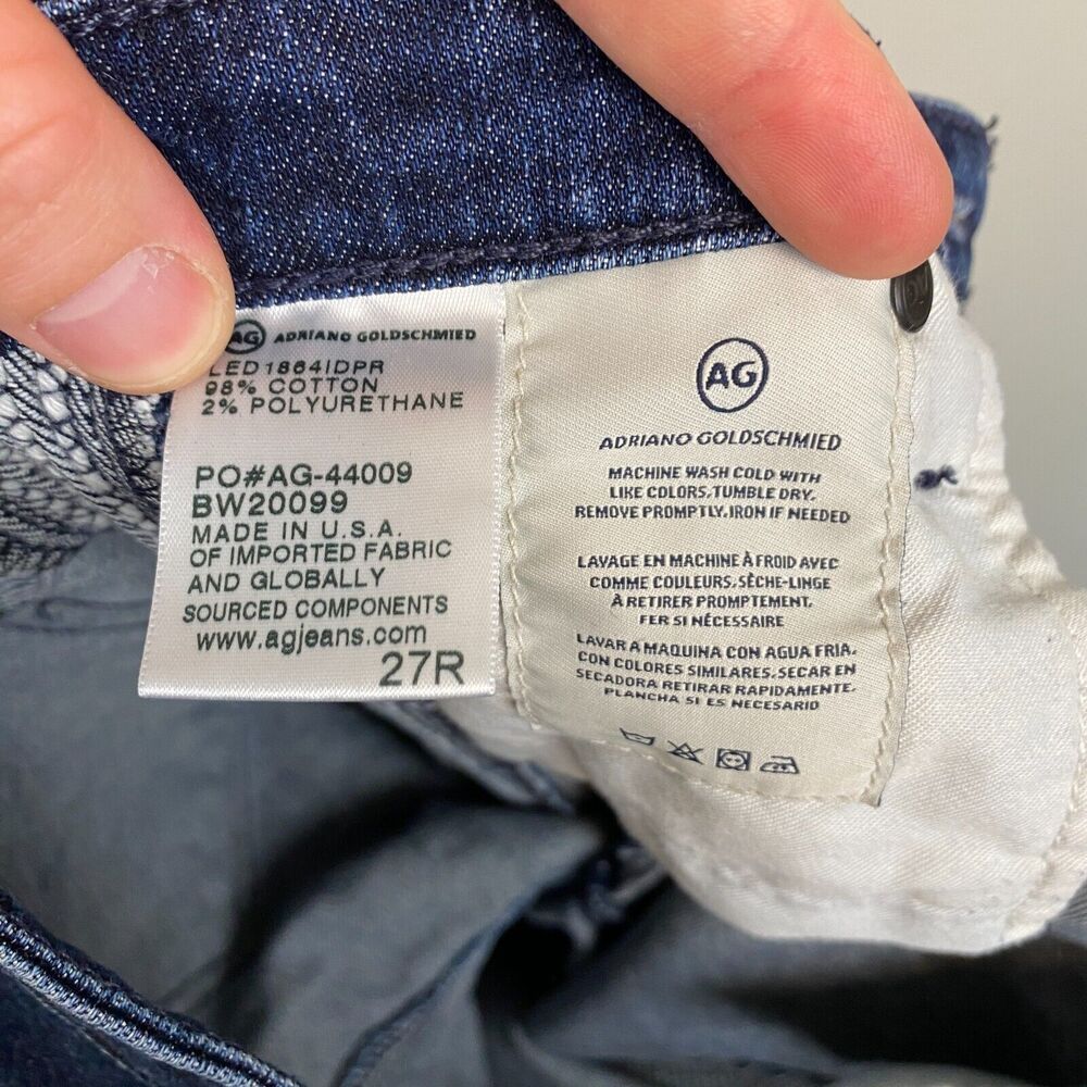 Adriano Goldschmied‎ jeans women's 27x28 prima cigarette ankle led1864 USA Made - Picture 9 of 14